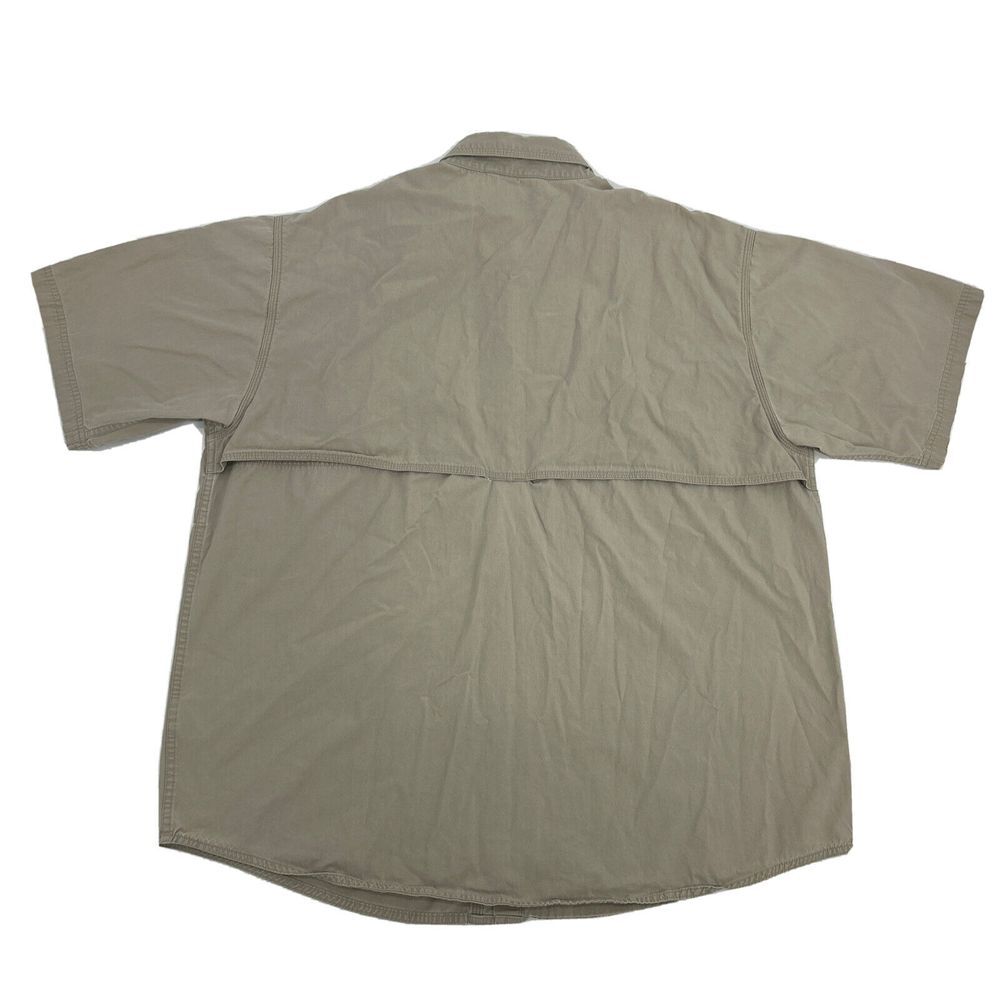 5.11 Tactical Series Shirt Men's XL Khaki Button Up Double Pocket Canvas Vented - Picture 4 of 8